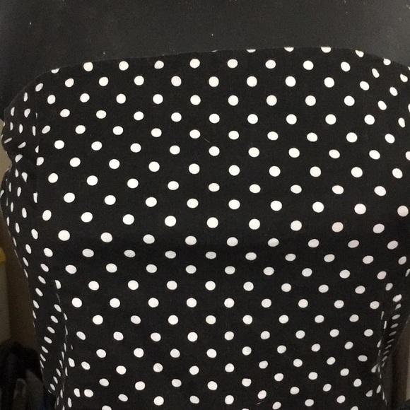 Strapless polka dot summer dress - Picture 3 of 7